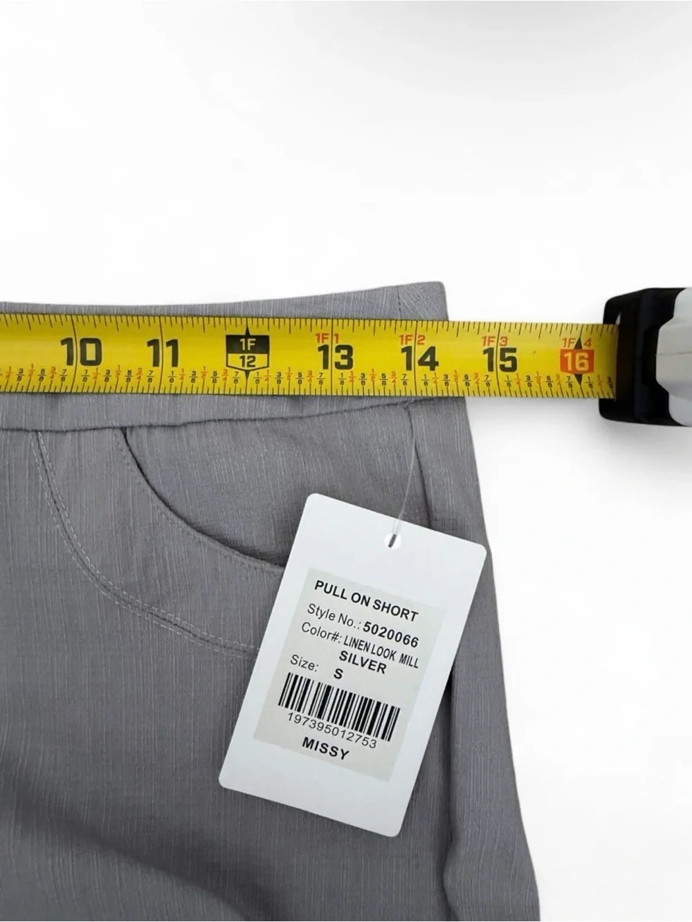 Women's Tailored Gray Bermuda Shorts with Side Slits
